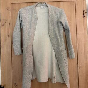 Aritzia Babaton Long Open Cardigan Coatigan Light Grey Size 2XS
